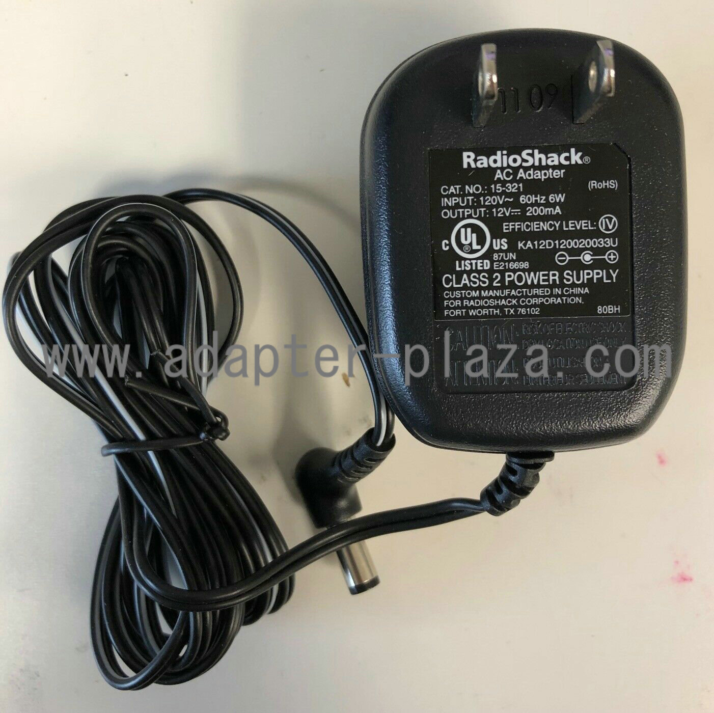 *Brand NEW* RadioShack Class 2 KA12D120020033U 15-321 12V 200mA AC DC Adapter POWER SUPPLY